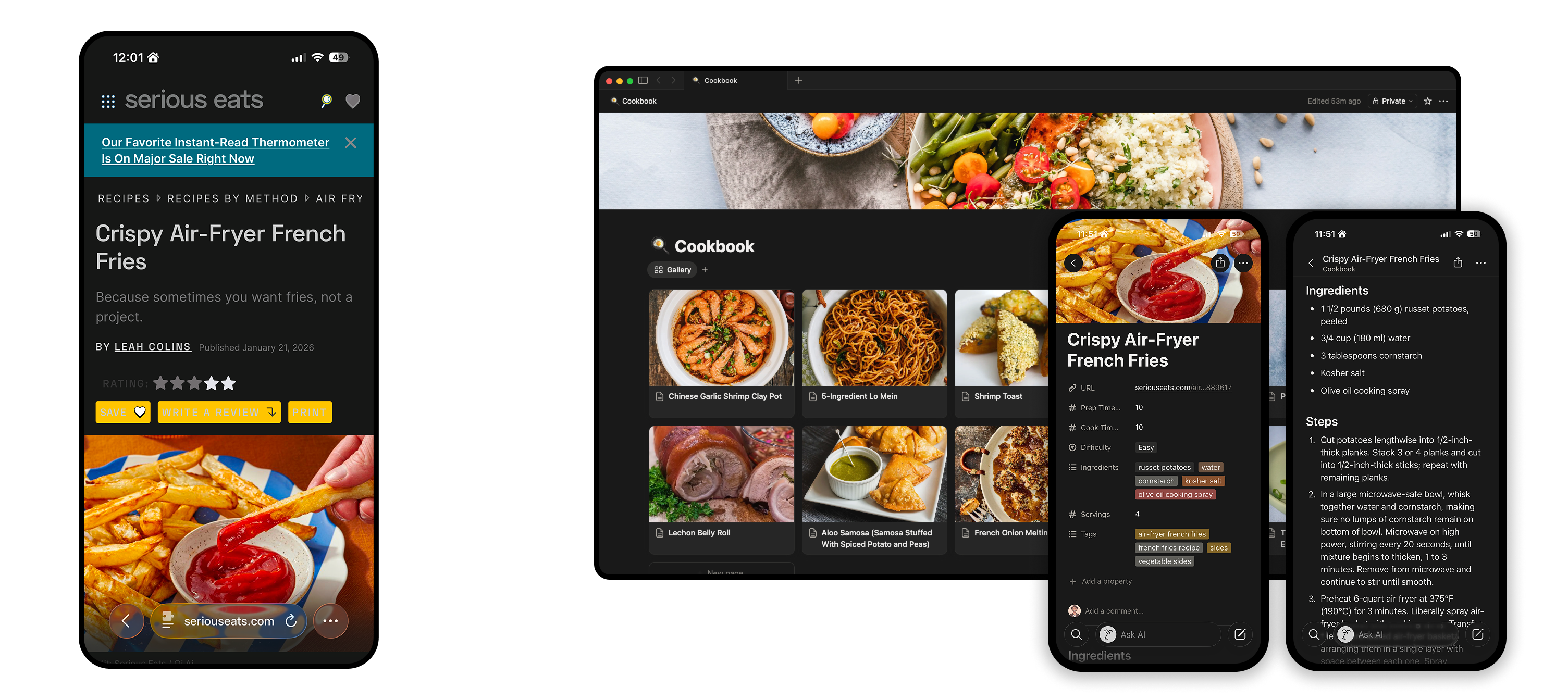 Screenshot of the app