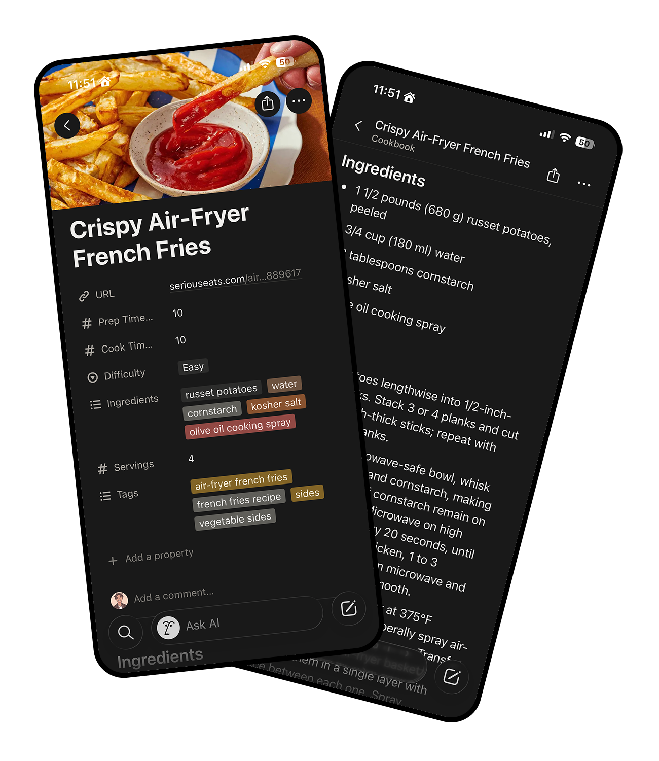 Screenshot of the app
